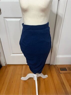 Club Monaco Navy High-Waist Pencil Skirt